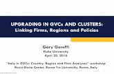 UPGRADING IN GVCs AND CLUSTERS: Linking Firms, Regions and … · 2017-08-31 · VALUE CHAIN UPGRADING AND LOCAL DEVELOPMENT POLICIES The GVC framework suggests ways to enhance the