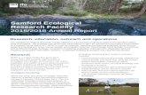 Samford Ecological Research Facility 2015/2016 ... - QUT · 2015/2016 Annual Report Research, education, outreach and operations The Samford Ecological Research Facility (SERF) is