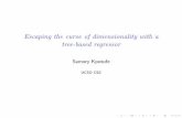 Escaping the curse of dimensionality with a tree …skk2175/Papers/presentationShort.pdfCurse of dimensionality In general: Computational and/or prediction performance deteriorate