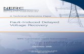 Fault-Induced Delayed Voltage Recovery Analysis and Modeling... · 2012-12-13 · Initial voltage recovery after the clearing of a fault to less than 90% of pre-contingency voltage