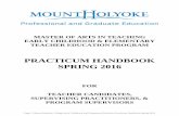 PRACTICUM HANDBOOK SPRING 2016 · 2019-12-20 · Blood-borne Pathogens: Protecting Yourself from Exposure While Student Teaching 29 ... program, we offer courses and practicum experiences