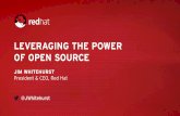 LEVERAGING THE POWER OF OPEN SOURCE · LEVERAGING THE POWER OF OPEN SOURCE JIM WHITEHURST President & CEO, Red Hat. THANK YOU. 200,000 0 2007 2009 2011 2013 2015 ... your customers