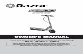 Razor Ride-Ons & Scooters Manual · 2019-01-22 · skaters, skateboards, scooters, bikes, children or animals who may enter your WARNING: PARENTAL AND ADULT RESPONSIBILTY AND SUPERVISION