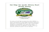 Oak Ridge Site Specific Advisory Board Monthly Meeting...Unapproved February 10, 2016 Meeting Minutes The Oak Ridge Site Specific Advisory Board (ORSSAB) held its monthly meeting on