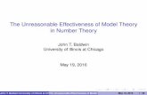 The Unreasonable Effectiveness of Model Theory in Number ...jbaldwin/pub/unreasefmodth.pdf · [the axiomatic] method, indeed the least interesting one.’ We reverse Bourbaki’s