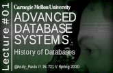 1 ADVANCED DATABASE SYSTEMS · WHY YOU SHOULD TAKE THIS COURSE ... SQL, Serializability Theory, Relational Algebra, Basic Algorithms + Data Structures. 9. 15-721 (Spring 2020) COURSE