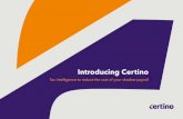 Certino shadow payroll booklet · 4. Inter-company rebilling Costs are automatically l r ig y and cost centre. Certino is fully integrated with your corporate tax structure. 5. Reporting