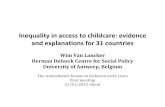Inequality in access to childcare: evidence and .../media/Europe/TFIEY/TFIEY-1_PP/Wim_Van_Lancker.pdfchildcare (ECEC) services are seen to benefit the rich more than the poor ... In