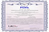 CERTIFICATE OF FDA REGISTRATION - Irvin, Inc. · Pursuant to 21 CFR 807.39, “ Registration of a device establishment or assignment of a registration number does not in any way denote