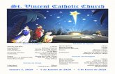 St. Vincent Catholic Churchcatolicosnaflorida.org/wp-content/uploads/2020/01/... · Joseph Palma Giorgio 7:30 PM Missa em Português FRIDAY - JANUARY 10 8:00 AM †Christ Lapi By