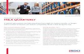 MANUFACTURING M&A QUARTERLY - BDO Canada · Q4-2012 Q4-2013 Q4-2014 Q4-2015 Q4-2016 Q4-2017 Q2-2018 100 80 60 40 20 0 Canadian manufacturing M&A activity Manufacturing transactions