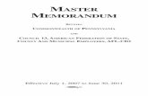 AFS Master Memo book - Pennsylvania · master memorandum between commonwealth of pennsylvania and council 13, american federation of state, county and municipal employees, afl-cio