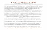 PIN NEWSLETTER · PIN NEWSLETTER POSTSECONDARY INTERNATIONAL NETWORK Postsecondary International Network Spring 2011 Edition Christchurch Polytechnic Earthquake Update