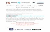 Maximum Power Transfer Theorem - GATE Study Material in PDF€¦ · Power Transfer Theorem and other theorems that help us further learn Network Theorems to simplify and analyze complex