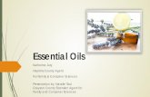 Essential Oils - Grayson County · Essential oils are derived from aromatic plant material, by distillation or expression. Chemical composition of the plant itself, and location,