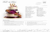 Fall in Love Cake Decoration - Amazon S3 · Amor Otoñal . 6" (Triple Capa) DECORACIONES DE PASTA DE GOMA #7079 – Hojas de rosa † #8986 – Ramo de hortensias #12592 – Flores