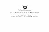 Guidance on Motions - Scottish Parliament · 2020-06-23 · legal advice received by clerks cannot be shared with members or their staff. ... Parliamentary Bureau will select motions
