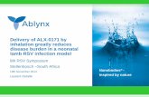 Delivery of ALX-0171 by inhalation greatly reduces …...9th RSV Symposium Stellenbosch –South Africa 13th November 2014 Laurent Detalle Delivery of ALX-0171 by inhalation greatly
