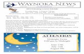 Waynoka News 2014.pdf · Custom Builders - Waterfront Specialists Ask about our lifetime guarantee!! Scott Crawford 205-4258 Lots For Sale: 2720 Mesa Cove $3,000 Tim Ross 763-3393
