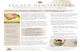 LEGACY NEWSLETTER - Sioux Falls Estate Planning Attorney ESTATE PLANNING TIDBITS â€¢ Estate Planning
