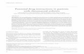 Potential drug interactions in patients with rheumatoid ... · etanercept (biologic agents), and leflunomide (DMARD). Patients who did not want or could not participate in the study