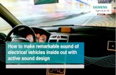 How to make remarkable sound of electrical vehicles inside out … · 2020-07-06 · Music industry sound generation parametrized for NVH Traditional Approach Sky is the limit Including