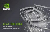 AI AT THE EDGE · Using NVIDIA Metropolis, an edge-to-cloud video platform for building smarter, faster AI-powered applications, Verizon is working to collect and analyze multiple