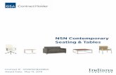 NSN Contemporary Seating & Tables · S Contemporary Seating Tables 11 Contract : 47SMA19A087 Award Date: May 14, 2019 GSA Global Supply accepts your government purchase card or direct