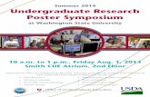 Summer 2014 Undergraduate Research Poster Symposium · Undergraduate Research Poster Symposium! This summer Washington State University has been honored to host students from around