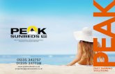 SUNBEDS Ecommercialsunbeds.com/pdf/peak-sunbeds-brochure-2017.pdf · 2018-05-01 · SUNQUEST AURORA If you wish to buy, lease or rent then call Peak Sunbeds 01335 342757 or 01335