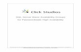 Click Studios...This document will provide instructions for configuring SQL Server Basic Availability Groups for High Availability of the Passwordstate Database. These instructions