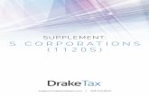 SUPPLEMENT: S CORPORATIONS - Drake Software...security measures, such as two‐step authentication, and enhancements to other programs, such as SecureFilePro and Drake Accounting.