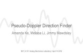 Pseudo-Doppler Direction Finder - MIT...Pseudo-Doppler Direction Finding Synthesize a rotating effective antenna by switching between elements in an array Effective antenna moves toward/away