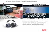 Communication Simplicity · Spanish ghost voice mode selection Noise-cancelling microphone Deep earcup design ... 70-0716-2526-6 Occupational Health and Environmental Safety Division