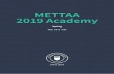 METTAA 2019 Academy · 2018-11-12 · 해 인지행동치료의 기초적이고 전반적인 내용을 학습할 수 있다. 인지행동치료 이론과 실제 / 학지사 / Judith