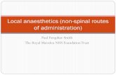 Local anaesthetics (non-spinal routes of administration)guildfordadvancedcourses.co.uk/wp-content/uploads/... · Local anaesthetics (non-spinal routes of administration) Author: Farquhar-Smith,