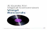 A Guide for Digital Conversion Vinyl RecordsDigital Memory Lab | A Guide for Digital Conversion, Vinyl Records 3 3 Place the Needle using the Cuing Lever • Raise the Cuing Lever