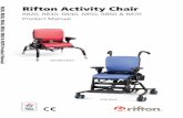 Rifton Activity Chair · A Quick Reference Guide for your chair is located behind the backrest pad. Backrest Backrest angle and height adjust with one-hand levers. Figure 9a: To adjust
