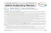 Volume Five Number 1 January 18, 2017 GEO Industry News · 2018-01-18 · GEO Industry News Page 1 . GEO 2017 • Year in Review Focus on Federal Tax Credits and the States. GEO Advocacy