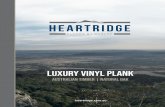 LUXURY VINYL PLANK - Heartridge · 2019-07-01 · Vinyl flooring We are proud to be a partner of the National Asthma Council’s Sensitive Choice program. Heartridge Vinyl Planks