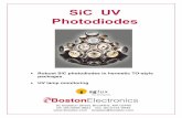 SiC UV Photodiodes - Boston Electronics...Photodiode amplification In order to benefit from the superior properties of SiC UV photodiodes, carefully designed and produced amplifiers