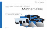 Mathematics: The Ontario Curriculum Exemplars, …learning. Introduction 4 The Ontario Curriculum – Exemplars, Grade 8: Mathematics The samples in this document will provide parents1