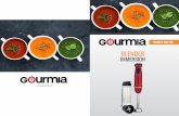 Blender Model GBJ190 Manual - GourmiaAS A PERSONAL BLENDER: Make healthy smoothies and juices everywhere you go. 1. Attach the cross blade attachment by pushing the attachment into