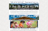 On Friday, August 2, the Winter Springs Police Department ... · The Winter Springs Insider is the official City of Winter Springs newsletter and has been since 2001. The goal of