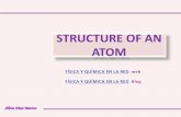 STRUCTURE OF AN ATOM - Webnode...STRUCTURE OF AN ATOM Alicia Díaz Marcos PARTICLES OF THE ATOM Particle Charge(C) Mass(g) Mass(U) Electron-1,6.10-19 9,1.10-28 0,00055 Proton 1,6.10-19