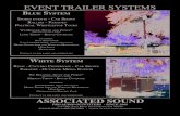 Event Trailer Flyer - Associated Soundevent trailer systems blue system sports events - car shows rallies - parades political whistlestop tours we deliver, setup and pickup* *operator