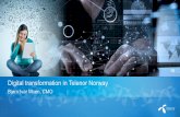 Digital transformation in Telenor Norway...Segment targeting and sequencing Digital Marketing Planning Fully mature Utilize 3rd party data for targeting Digital Marketing Planning