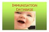 Fiona s IMMUNISATION presentation on database Sept 15 · National Immunisation Database (in discussion) ... In case of the death of a child, the PHN / GP practice nurse submit notification