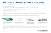 Barnard Substation upgrade - BC Hydro€¦ · Barnard Substation is a distribution substation built in 1950s that takes electricity at higher voltages (230kV) and down convert it