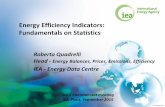 Energy Efficiency Indicators: Fundamentals on Statistics€¦ · Manual on statistics to support the recently established IEA end-use data collection As an answer to a request from